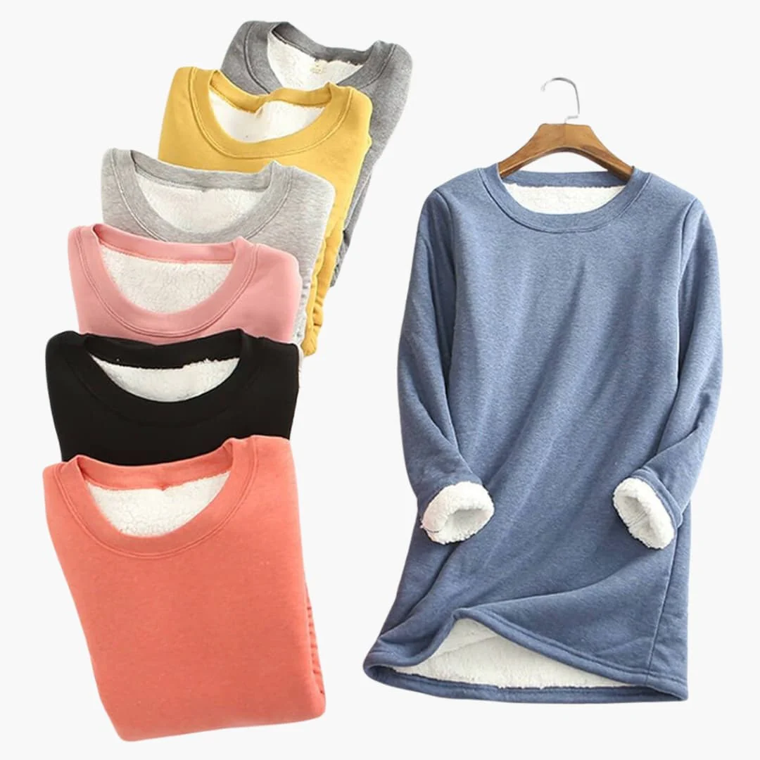 Damen Pullover mit Rundhalsausschnitt und langen Ärmeln - Image 7
