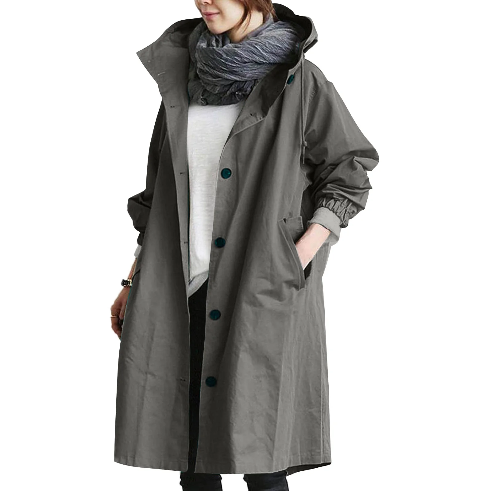 Damen Regenjacke | Mit Knopfverschluss Vorne - Image 3