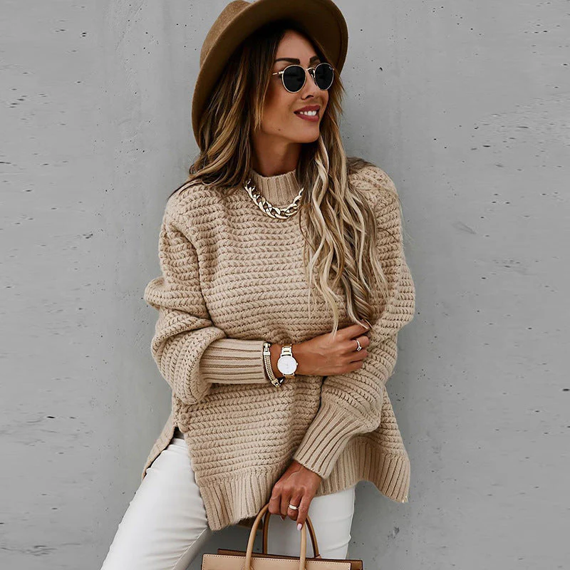 Damen ROLLRKAGEN PULLOVER | ELEGANTER SEITENSCHLITZ - Image 6