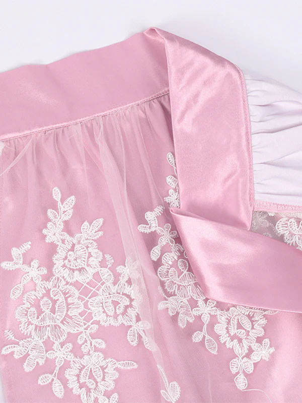 Damen Rosa mit Schleife Oktoberfest Dirndl Kleid - Image 3