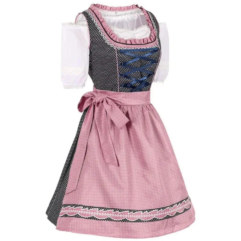 Damen Rosa Oktoberfest Dirndl Kleid - Image 2