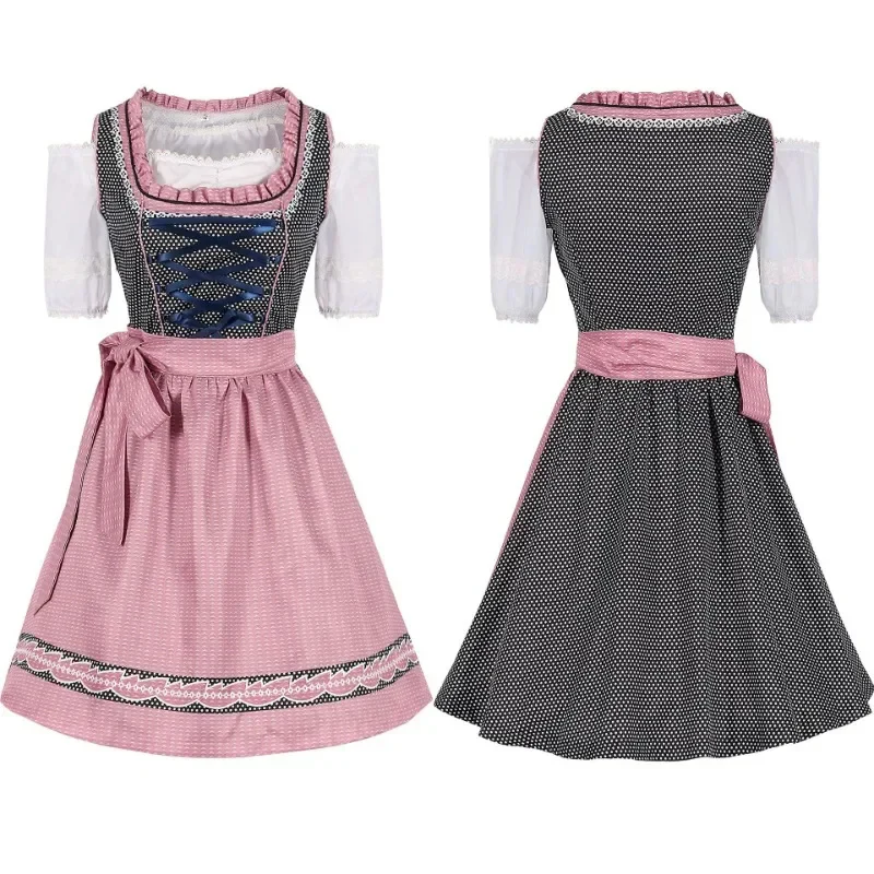 Damen Rosa Oktoberfest Dirndl Kleid - Image 3