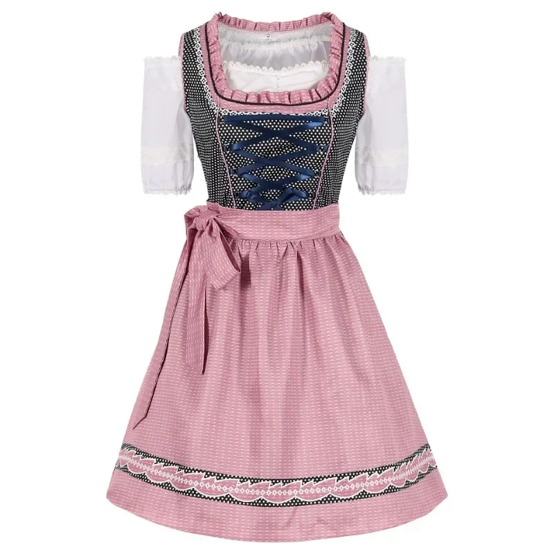 Damen Rosa Oktoberfest Dirndl Kleid - Image 4
