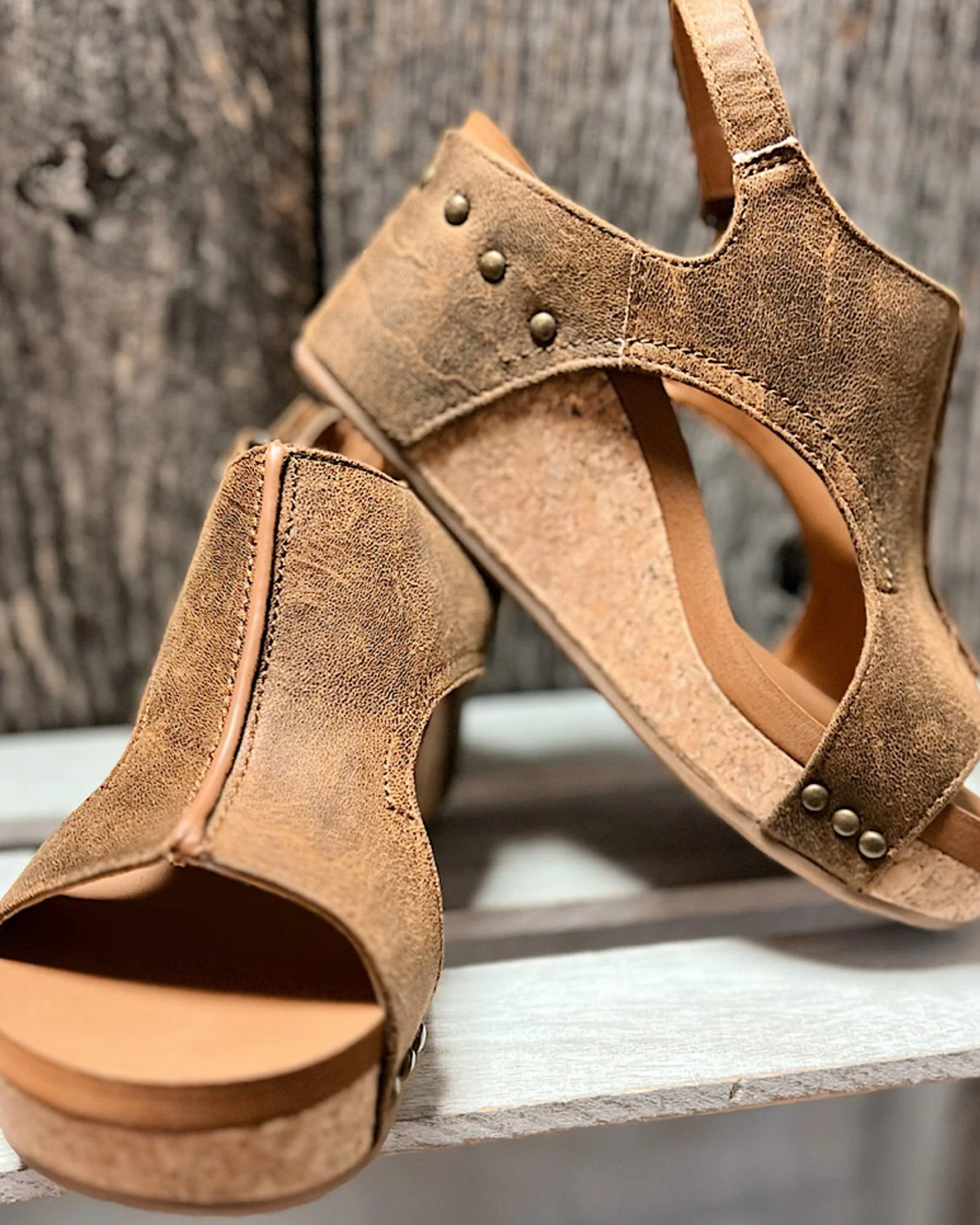 Damen Sandalen | Keilabsatz mit Plateau und Fersenriemen - Image 6