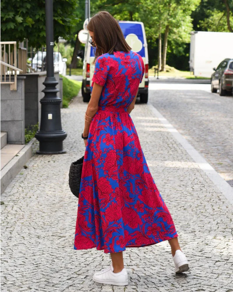 Damen schönes geblümtes Sommerkleid | Midi - Image 4