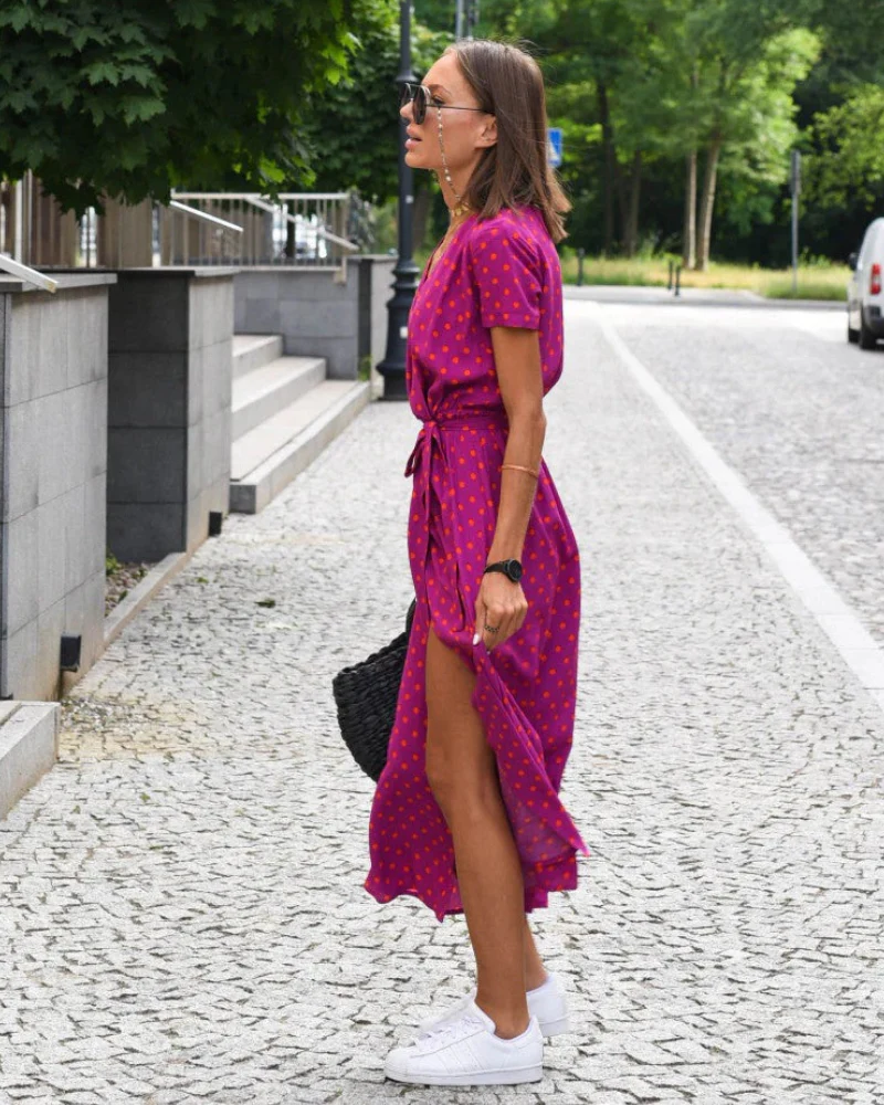 Damen schönes geblümtes Sommerkleid | Midi - Image 5