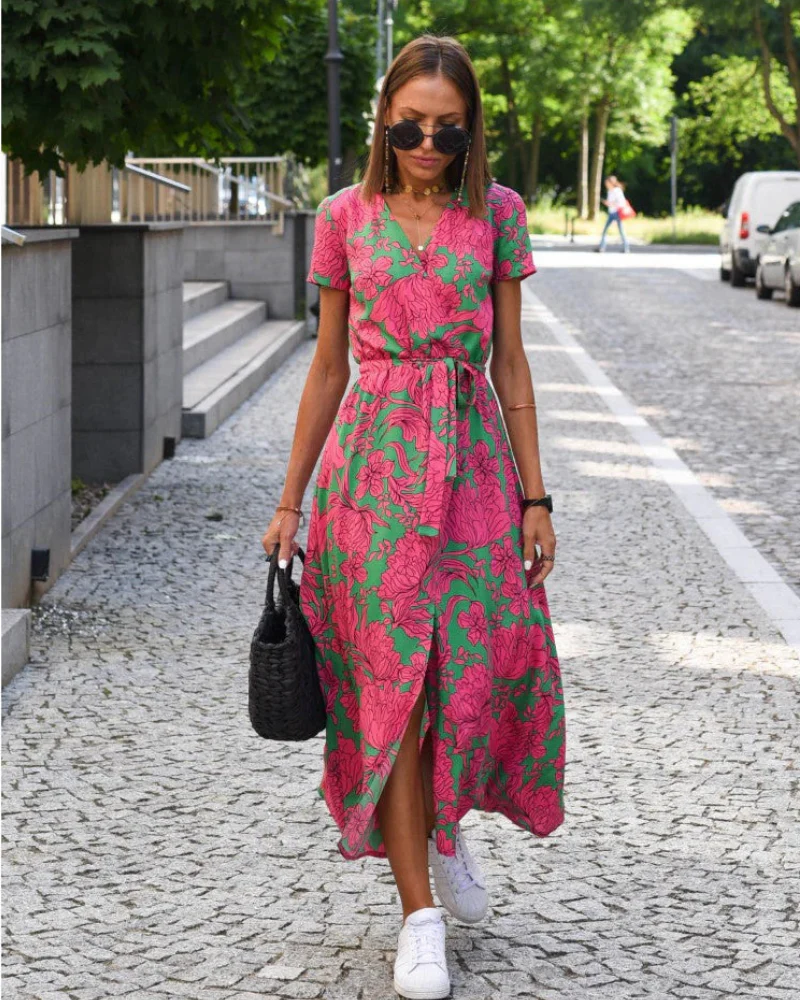 Damen schönes geblümtes Sommerkleid | Midi - Image 6