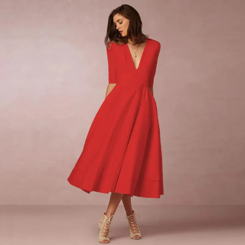 Damen schönes Vintage Prinzessinnenkleid | Midi - Image 7