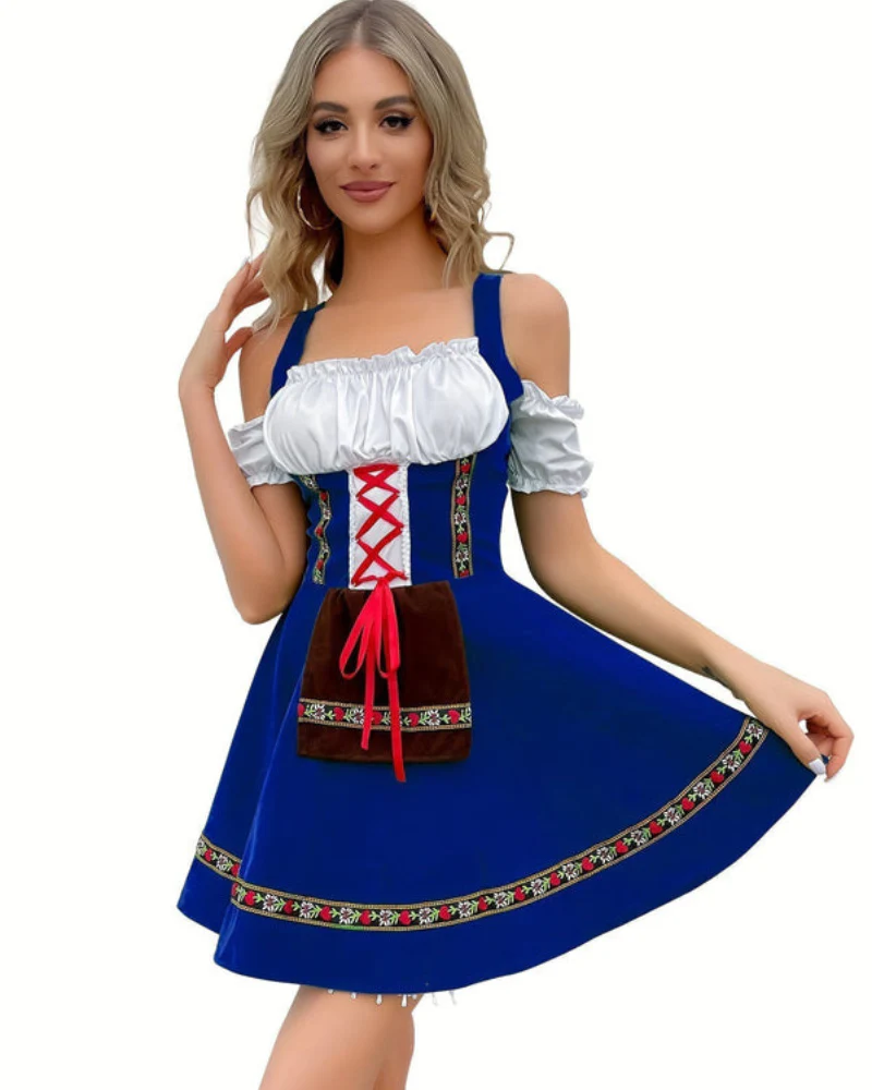 Damen Schulterfreies Traditionelles Dirndlkleid | Mini - Image 2