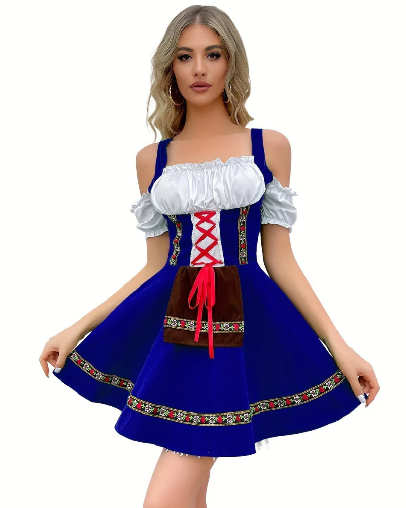 Damen Schulterfreies Traditionelles Dirndlkleid | Mini - Image 3
