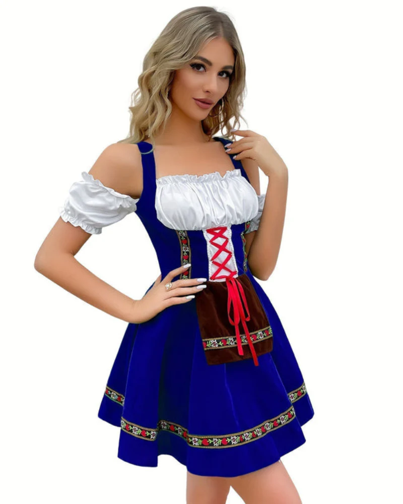 Damen Schulterfreies Traditionelles Dirndlkleid | Mini - Image 4