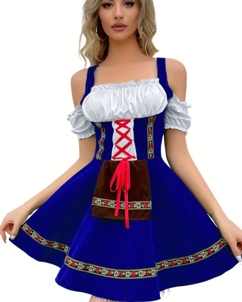 Damen Schulterfreies Traditionelles Dirndlkleid | Mini - Image 6