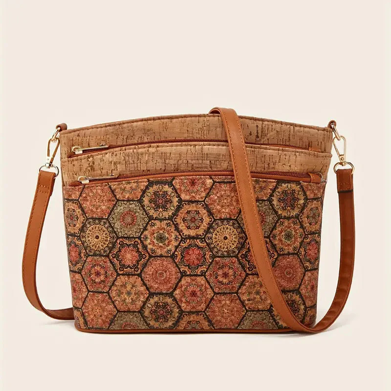 Damen-Schultertasche im Ethno-Stil aus PU-Leder - Image 10