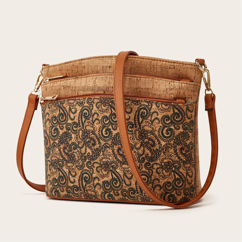 Damen-Schultertasche im Ethno-Stil aus PU-Leder - Image 3