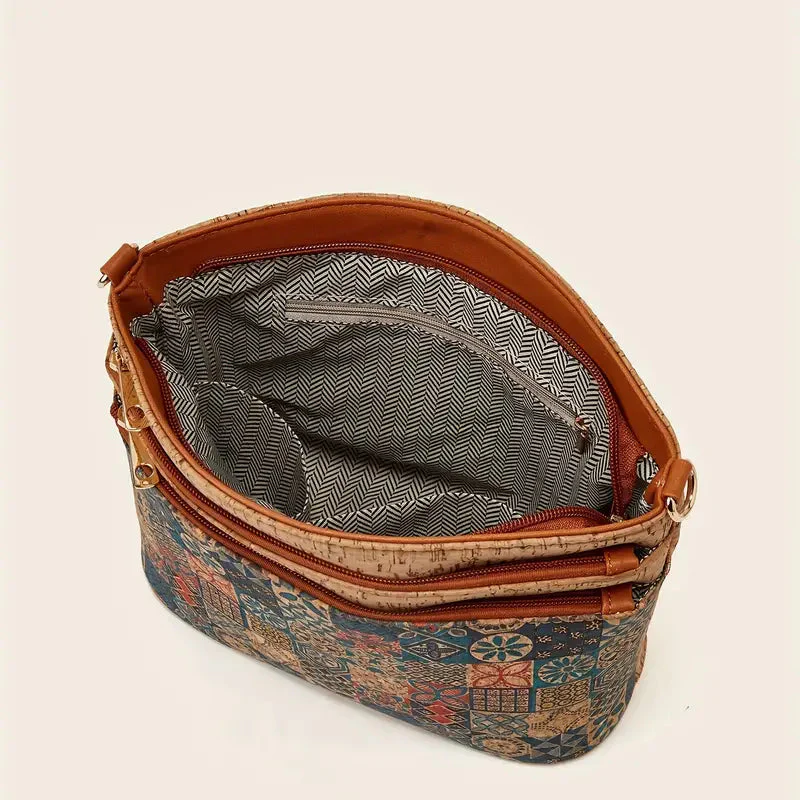 Damen-Schultertasche im Ethno-Stil aus PU-Leder - Image 6