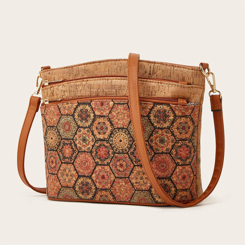 Damen-Schultertasche im Ethno-Stil aus PU-Leder - Image 7