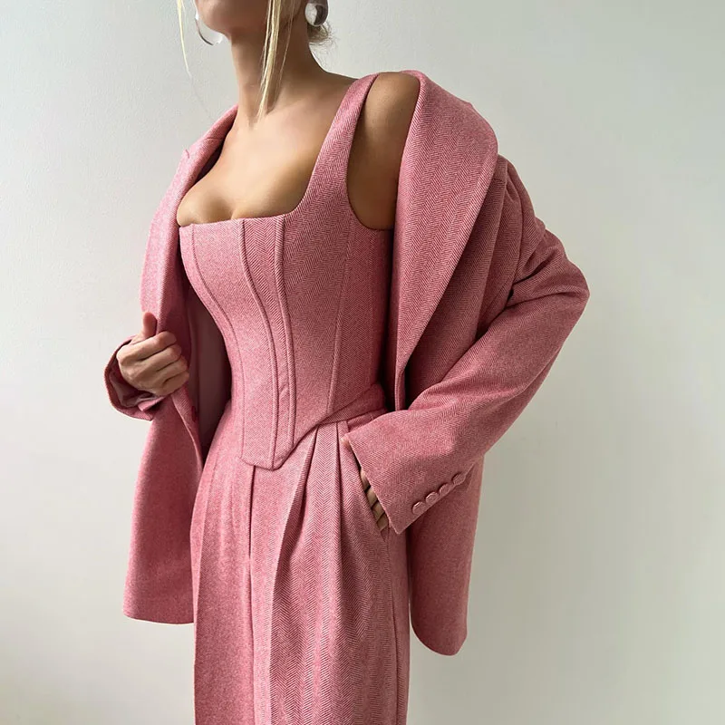 Damen Set | Blazer, Hose und Corset-Top im dreiteiligen Aufbau - Image 24