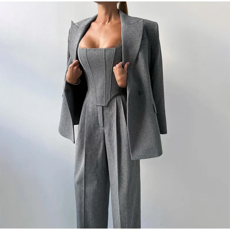 Damen Set | Blazer, Hose und Corset-Top im dreiteiligen Aufbau - Image 5