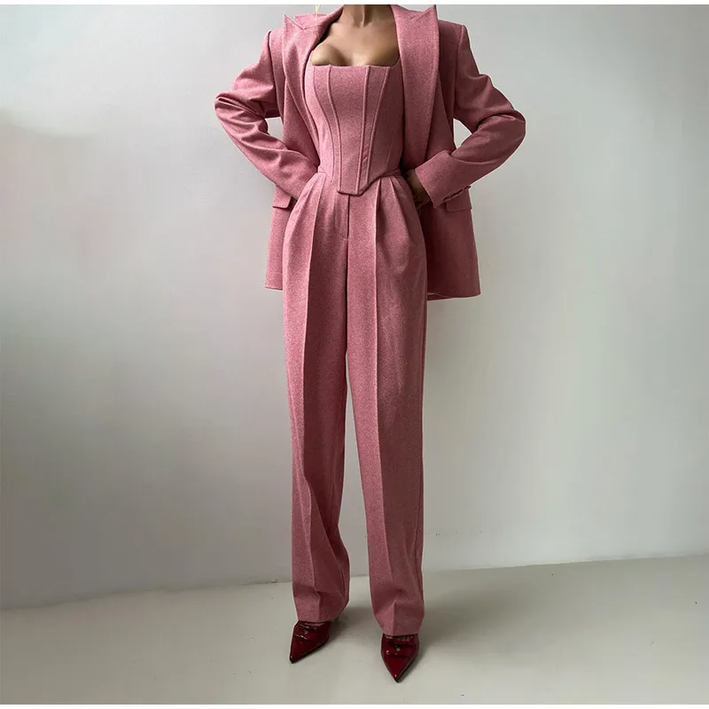 Damen Set | Blazer, Hose und Corset-Top im dreiteiligen Aufbau - Image 6