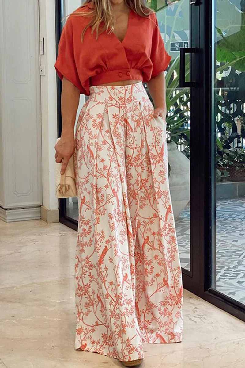 Damen Set | V-Ausschnitt Top und Pantalon Kombination - Image 5