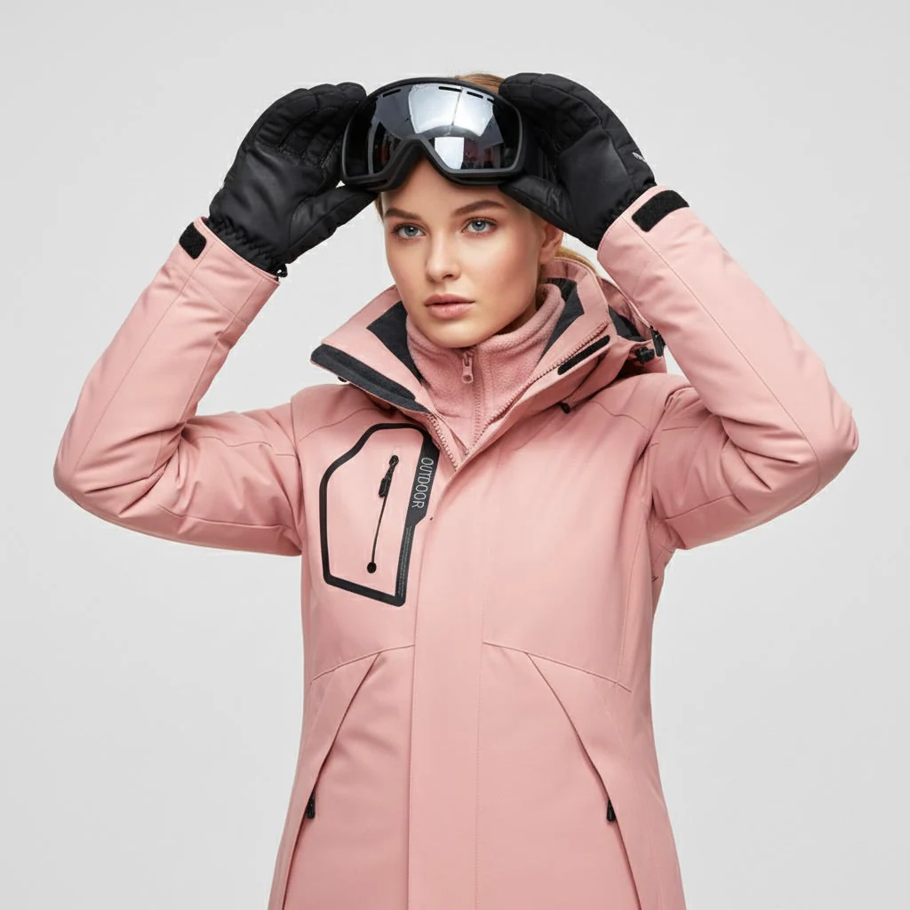 Damen Skiset | Kapuze Jacke Hose zweiteilig geschlossene Form - Image 2