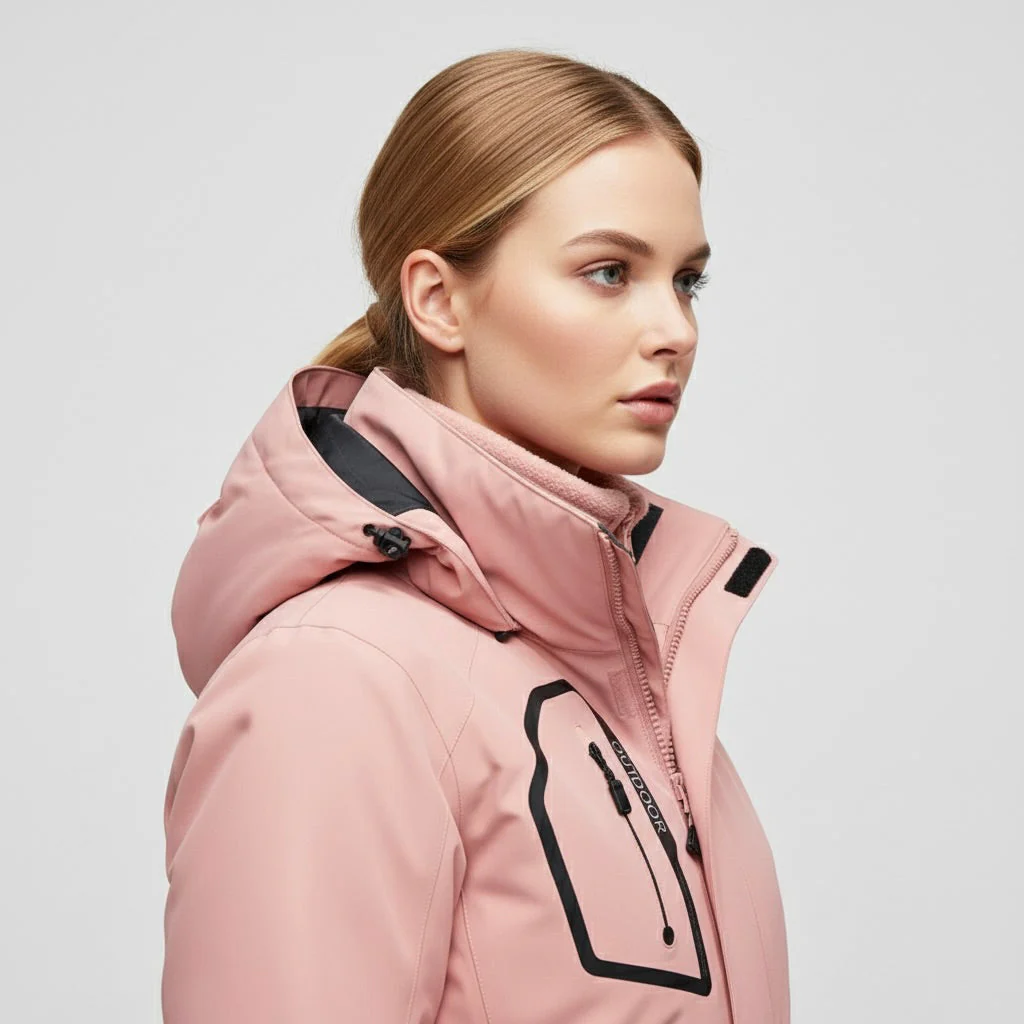Damen Skiset | Kapuze Jacke Hose zweiteilig geschlossene Form - Image 3