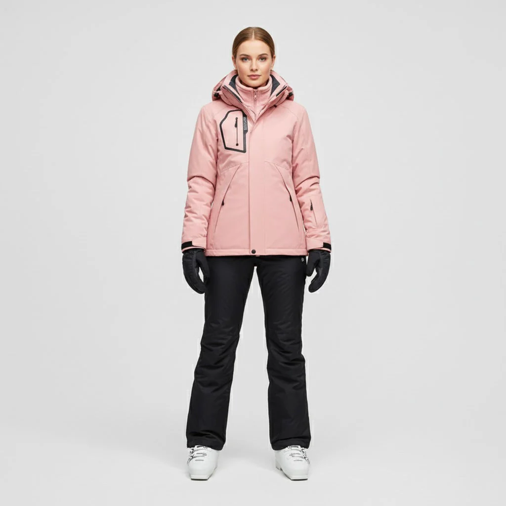 Damen Skiset | Kapuze Jacke Hose zweiteilig geschlossene Form - Image 6