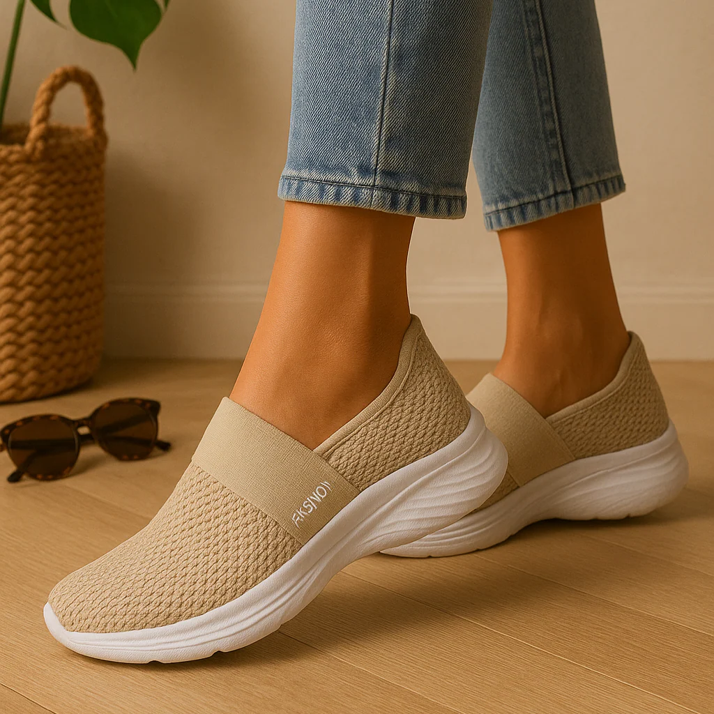 Damen-Slipper zum Hineinschlüpfen – Atmungsaktives Mesh-Obermaterial, weich gepolsterte Innensohle und strapazierfähige Gummisohle - Image 2