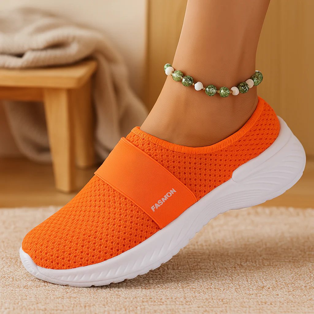 Damen-Slipper zum Hineinschlüpfen – Atmungsaktives Mesh-Obermaterial, weich gepolsterte Innensohle und strapazierfähige Gummisohle - Image 7