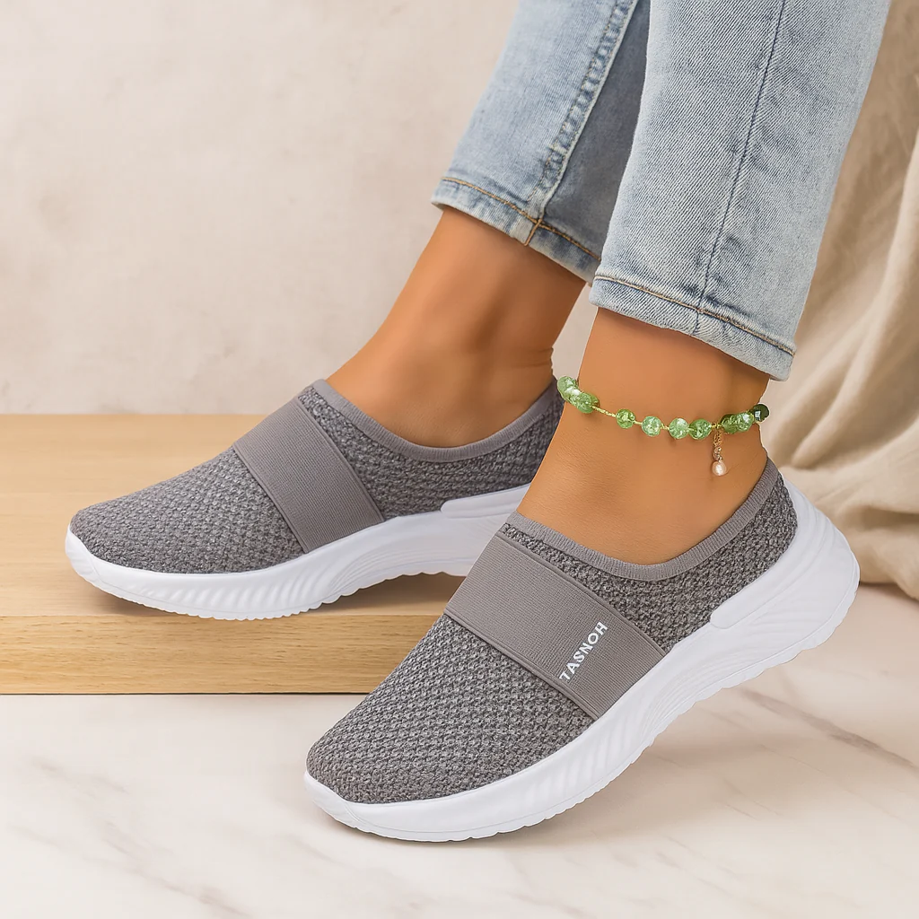 Damen-Slipper zum Hineinschlüpfen – Atmungsaktives Mesh-Obermaterial, weich gepolsterte Innensohle und strapazierfähige Gummisohle - Image 8