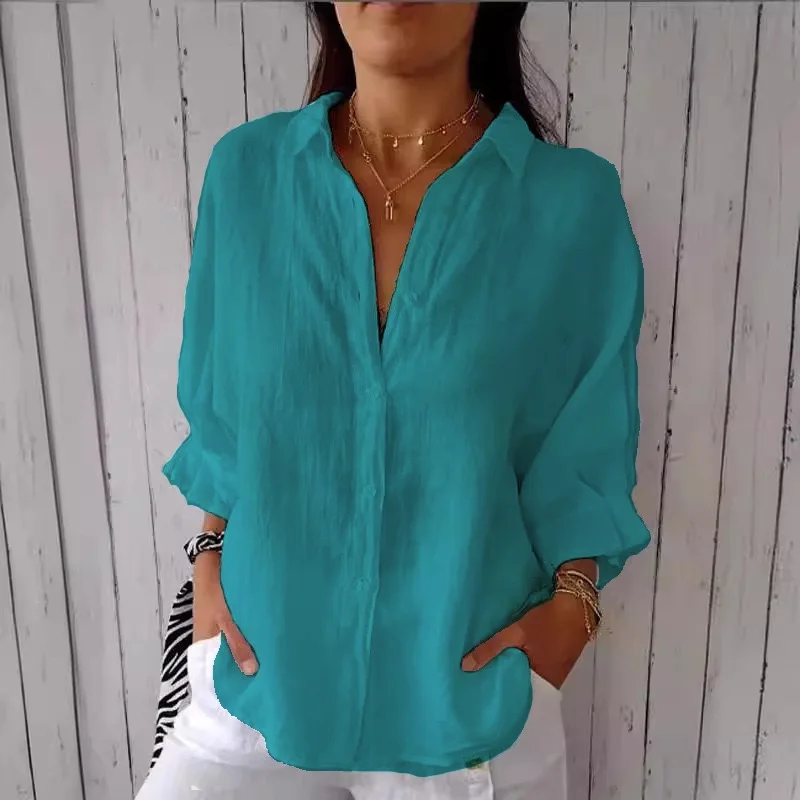 Damen Sommer Button Down Hemd | Langarm - Image 10