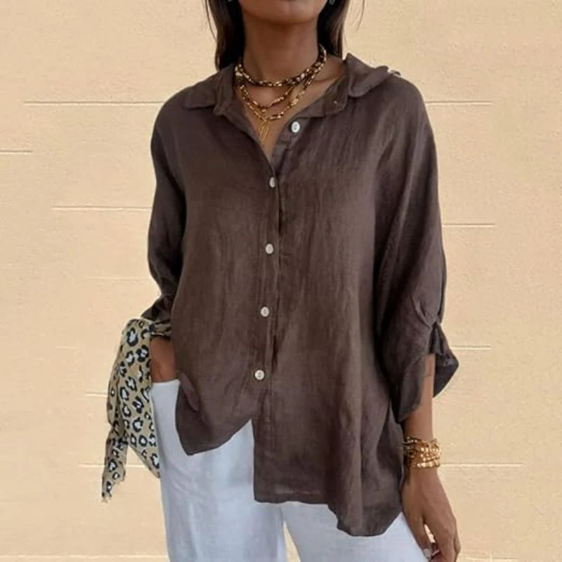 Damen Sommer Button Down Hemd | Langarm - Image 12
