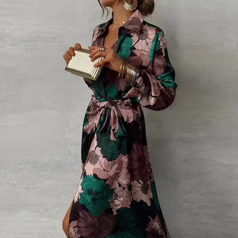 Damen Sommer Wickelkleid Mit Blumenmuster | Maxi - Image 3