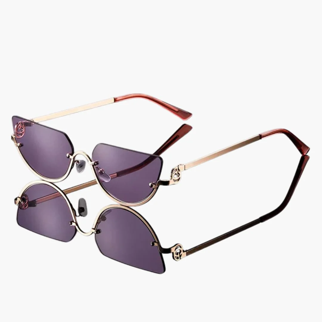 Damen Sonnenbrille mit halbrandlosen ovalen Gläsern - Image 4