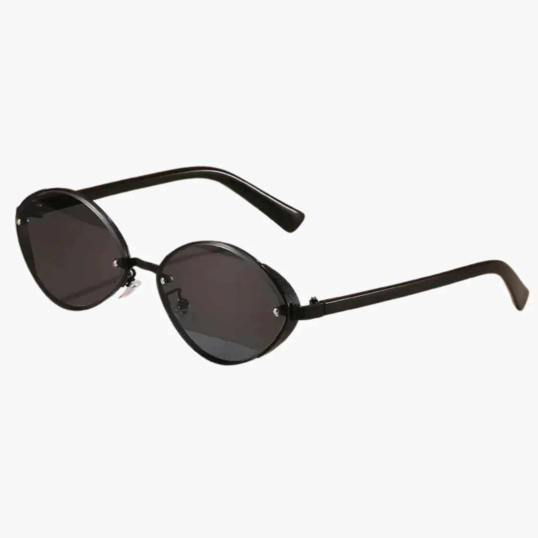 Damen Sonnenbrille mit ovalem Metallrahmen und UV400-Schutz - Image 5