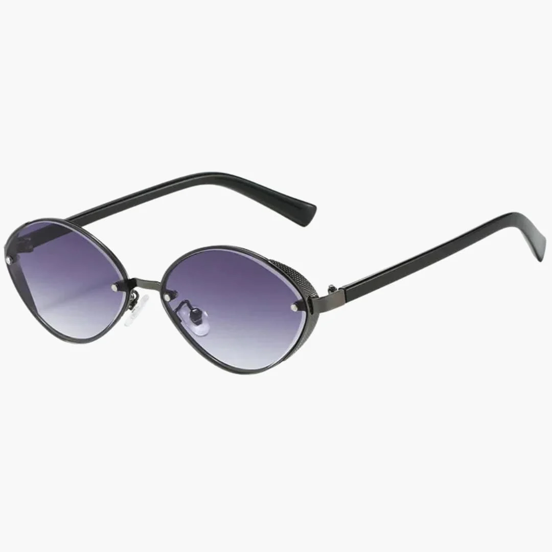 Damen Sonnenbrille mit ovalem Metallrahmen und UV400-Schutz - Image 6