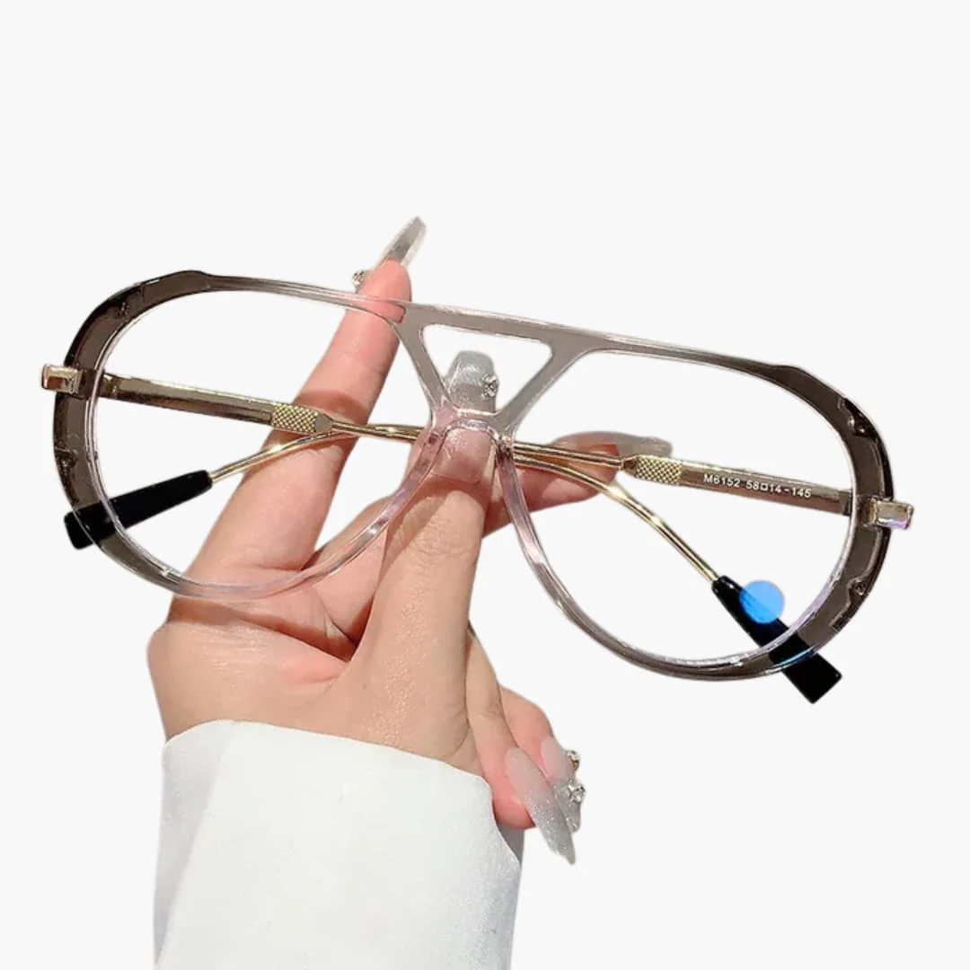 Damen Sonnenbrille mit UV400 Schutz und zweifarbigem Rahmen - Image 4