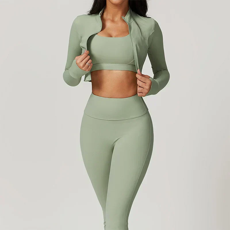 Damen Sportset | Dreiteilige Ausführung mit Weste, Oberteil und Hose - Image 11