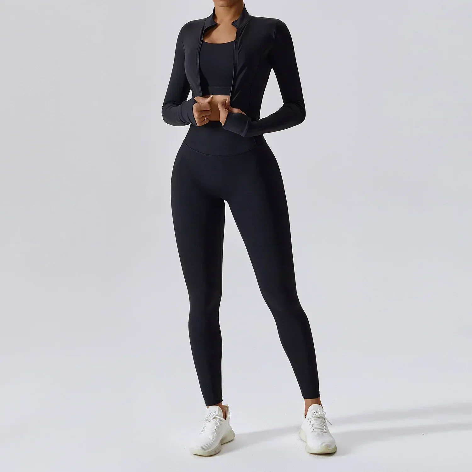 Damen Sportset | Dreiteilige Ausführung mit Weste, Oberteil und Hose - Image 14