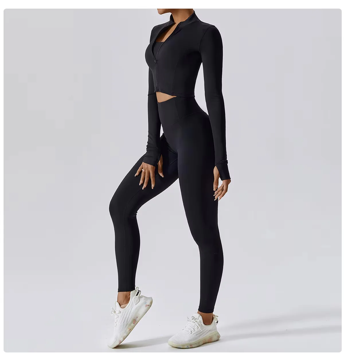Damen Sportset | Dreiteilige Ausführung mit Weste, Oberteil und Hose - Image 4