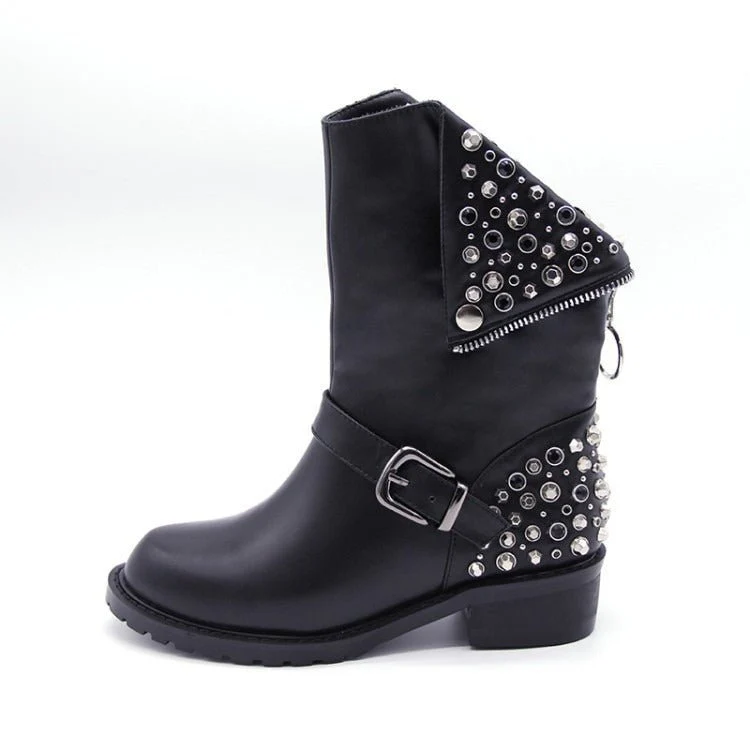 Damen-Stiefel mit Nieten - Image 2