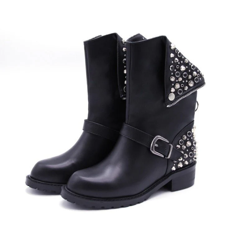 Damen-Stiefel mit Nieten - Image 4