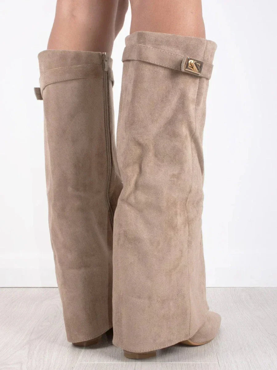 Damen-Stiefel mit Umschlagdetail | hohe Schaftausführung - Image 2