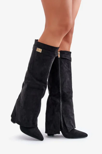 Damen-Stiefel mit Umschlagdetail | hohe Schaftausführung - Image 3