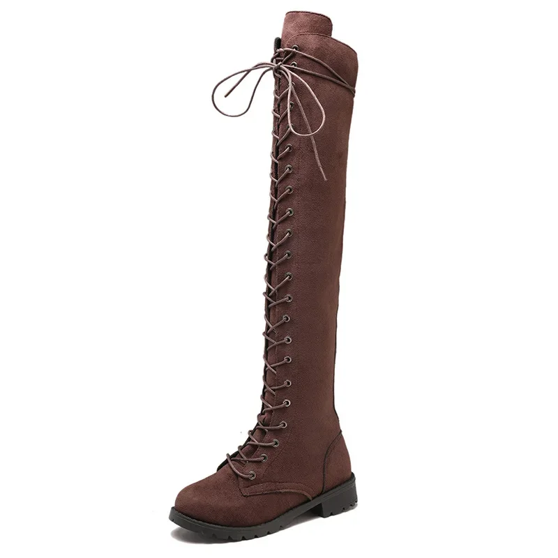 Damen Stilvoll Overknee-Stiefel | Schnüren - Image 3