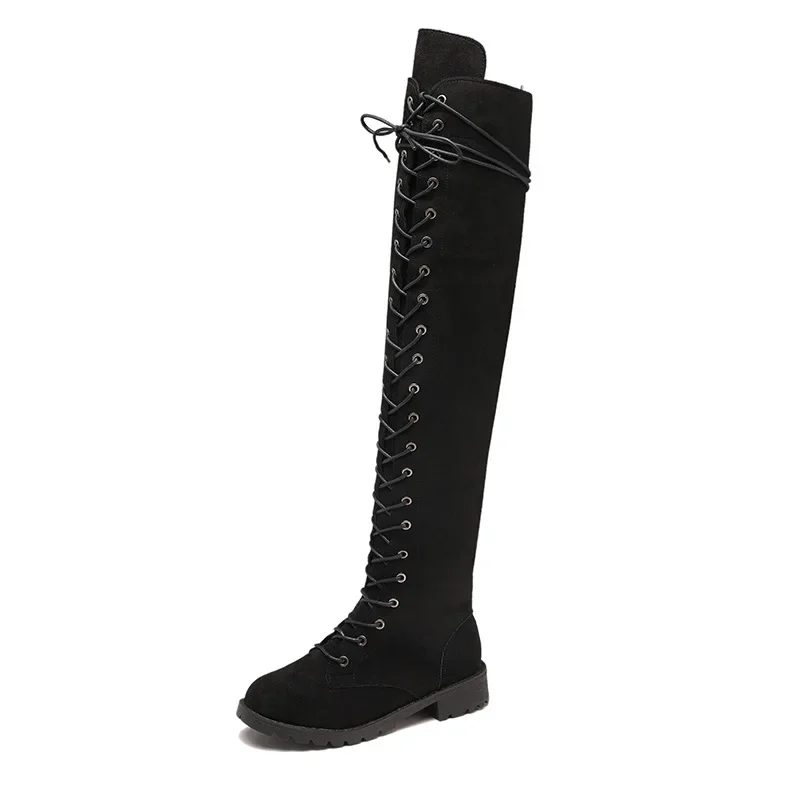 Damen Stilvoll Overknee-Stiefel | Schnüren - Image 5