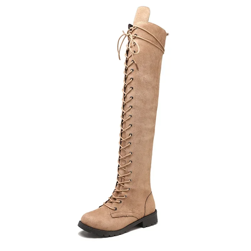 Damen Stilvoll Overknee-Stiefel | Schnüren - Image 6