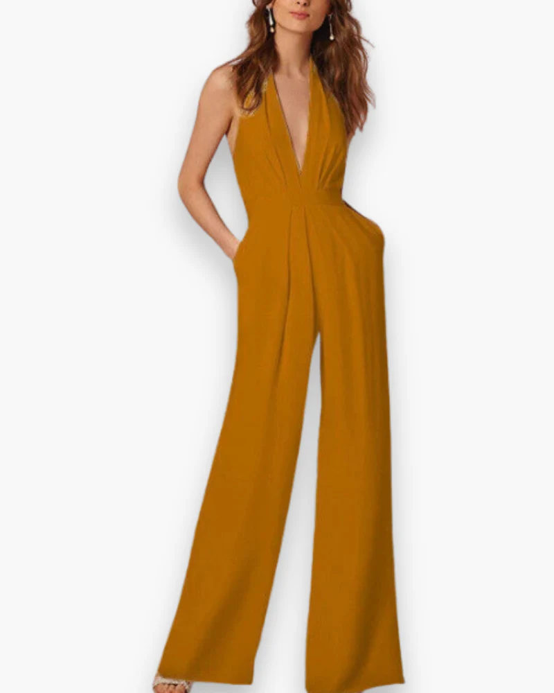 Damen Stilvoll Tief Schnitt Jumpsuit | Elegante - Image 3