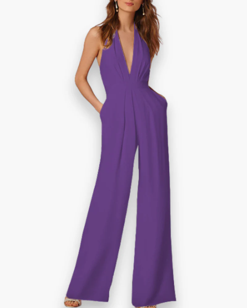 Damen Stilvoll Tief Schnitt Jumpsuit | Elegante - Image 5