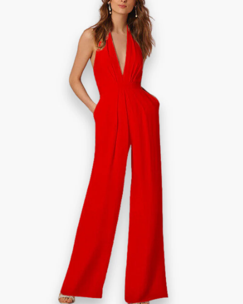Damen Stilvoll Tief Schnitt Jumpsuit | Elegante - Image 7